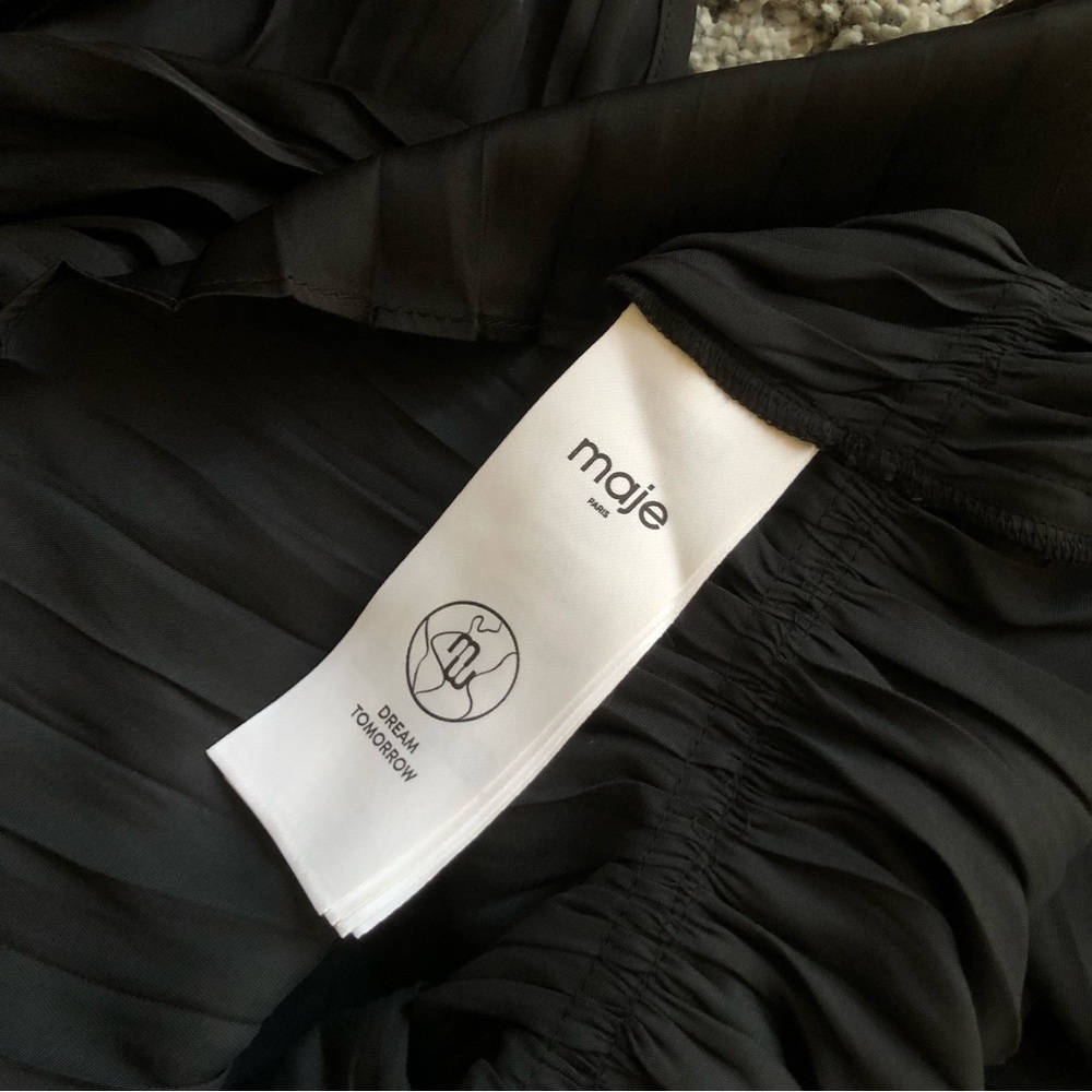 NWT MAJE Leville Pleated Halter Top - Picture 7 of 10